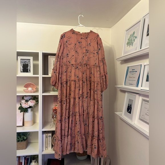 Dainty Jewells Dresses & Skirts - Dainty Jewells Blush Floral Long Sleeve Dress